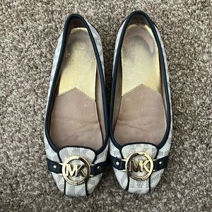 Michael Kors MK Logo Flat Shoes Blue/White